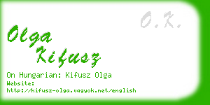 olga kifusz business card